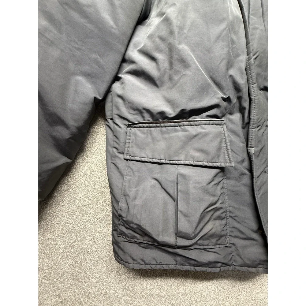 Vintage Browning Down Filled Parka Jacket Fur‎ Collar Mens Large Gray Brown